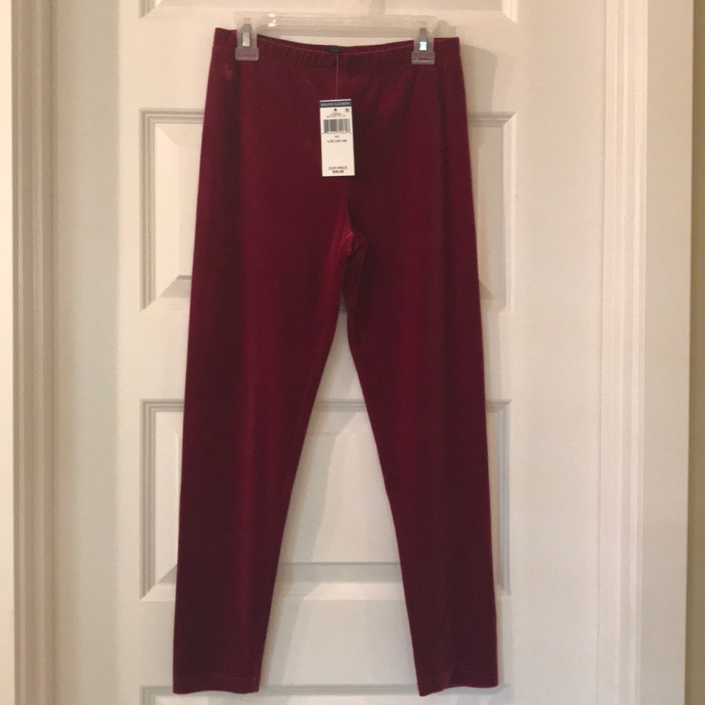 NWT - Polo Ralph Lauren Girls Velvet Leggings